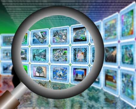Magnifying glass Illustrazione stock