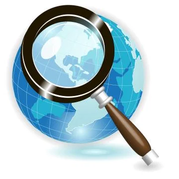 Magnifying glass Stock Illustration