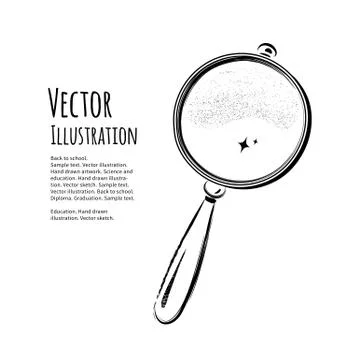Magnifying glass Stock Illustration