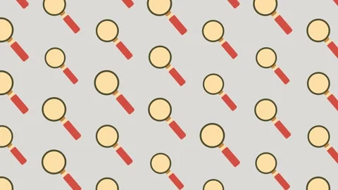 Magnifying Glass Investigation Seamless Pattern Stock Footage 333327619
