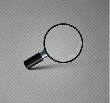 Magnifying glass isolated on a transparent background.set Stock Illustration