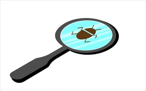 Magnifying glass. Isometric composition Stock Illustration