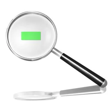 Magnifying glass less Stock-Illustration