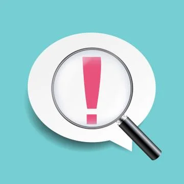 Magnifying Glass With Mint background Stock Illustration