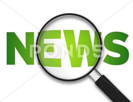Magnifying glass - news Stock Illustration