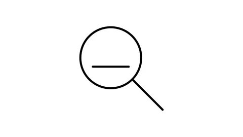 A magnifying glass over a bar chart icon, symbolizing data analysis and ins.. Stock Footage 333550442