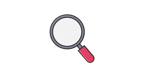 A magnifying glass over a bar chart icon, symbolizing data analysis and ins.. Video stock 335259180