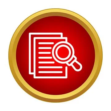 Magnifying glass over documents icon searching data Stock Illustration