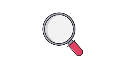 A magnifying glass over a toolbox icon, representing the concept of closely.. Stock Footage 335140201
