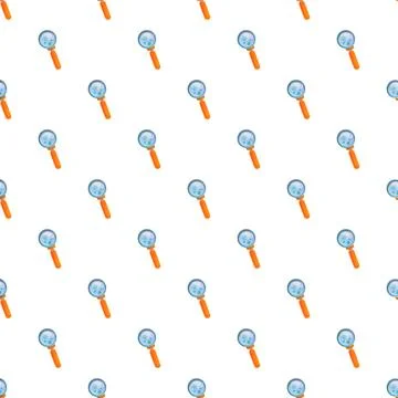 Magnifying glass pattern finding information and researching data Stockillustratie