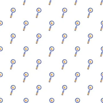 Magnifying glass pattern finding quality stars イラスト素材