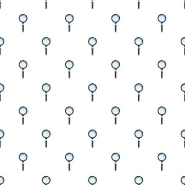 Magnifying glass pattern for research and search concept Stock Illustration