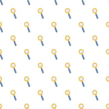 Magnifying glass pattern for research and analysis Stock Illustration