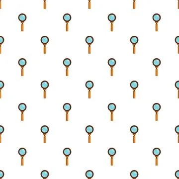 Magnifying glass pattern for searching and investigation research Illustrazione stock