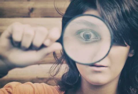 Magnifying glass Stock Photos