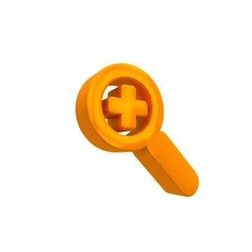 Magnifying glass plus Stock Illustration