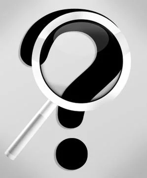 Magnifying glass question mark creative design Stock Illustration