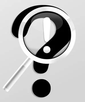 Magnifying glass question mark creative design Stock Illustration
