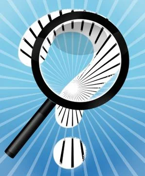 Magnifying glass question mark creative design Stock Illustration