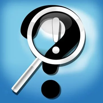 Magnifying glass question mark creative design Stock Illustration