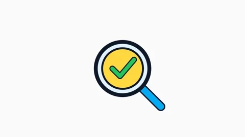 Magnifying Glass with Question Mark Icon Vector Illustration Video stock 342585175