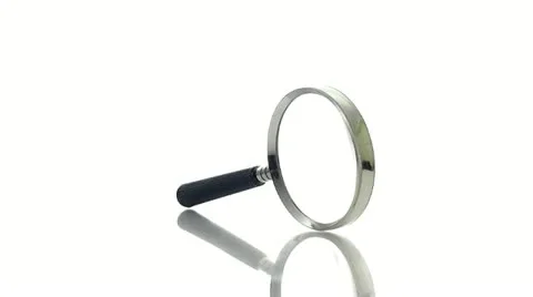 Magnifying Glass Rotating Stock Footage