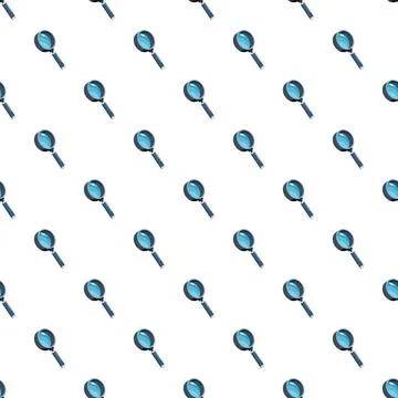 Magnifying glass seamless pattern symbolizing search and investigation Illustration