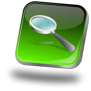Magnifying glass search Button Stock Illustration