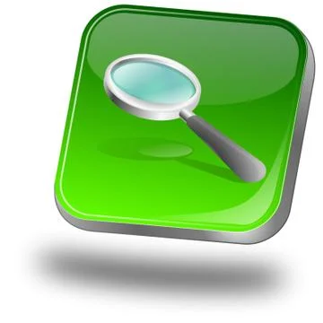 Magnifying glass search Button Stock Illustration