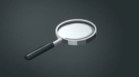 Magnifying glass search on the internet problem solving Stock Illustration
