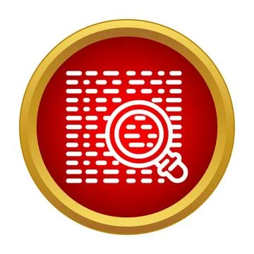 Magnifying glass searching data file document records Stock Illustration