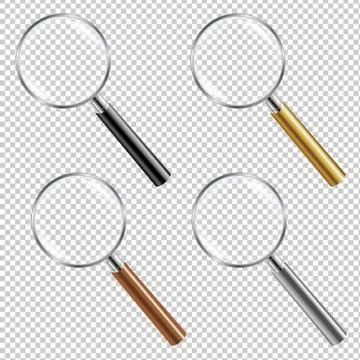 Magnifying Glass Set Stock Illustration