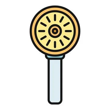 Magnifying glass showing light rays, symbolizing search and focus 스톡 일러스트