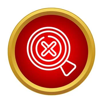 Magnifying glass showing search error results icon Illustrazione stock