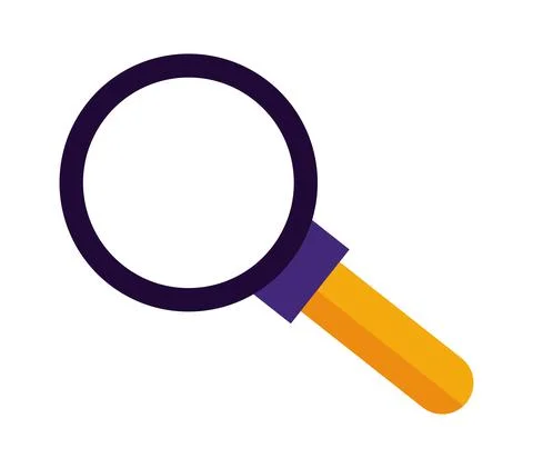 Magnifying glass tool Stock Illustration