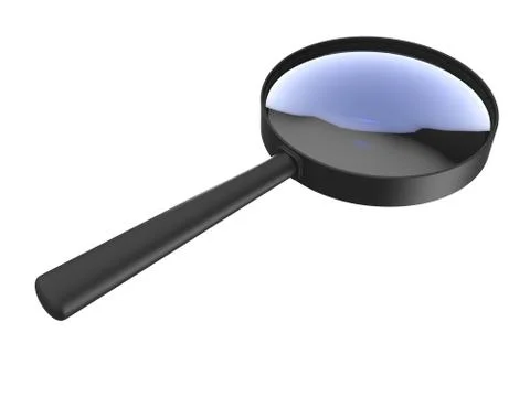 Magnifying glass tool white background Stock Illustration