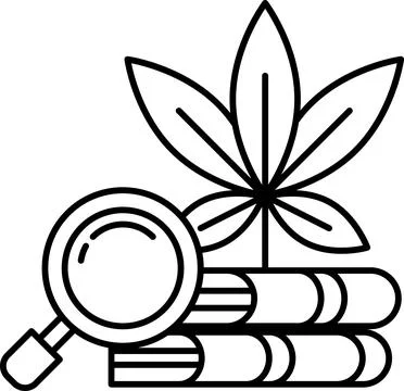 Magnifying glass is on top of a stack of books with a leaf on top 스톡 일러스트