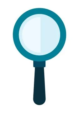 Magnifying glass vector icon flat isolated Stock Illustration