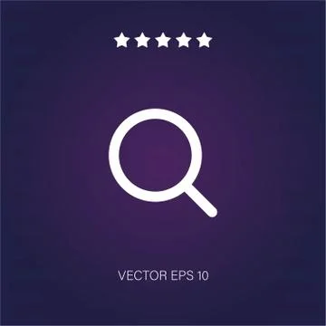 Magnifying glass vector icon Stock Illustration