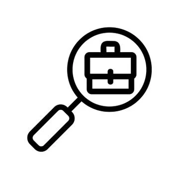 Magnifying glass is a vector icon. Isolated contour symbol illustration Stockillustratie