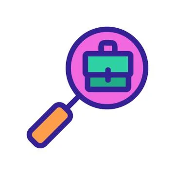 Magnifying glass is a vector icon. Isolated contour symbol illustration イラスト素材