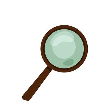 Magnifying glass vector illustration. Optical lupa design isolated on white Stock Illustration