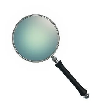 Magnifying glass on white background Stock Illustration