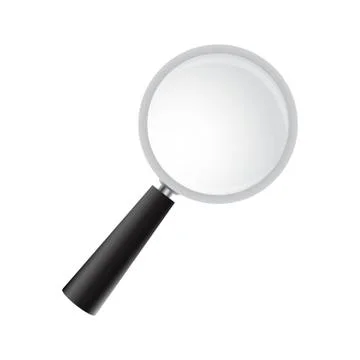 Magnifying glass on a white background. Vector realistic magnifi Stock Illustration