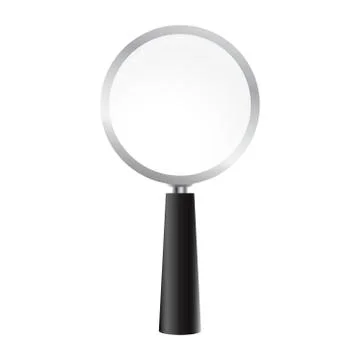 Magnifying glass on a white background. Vector realistic magnifi Stock Illustration