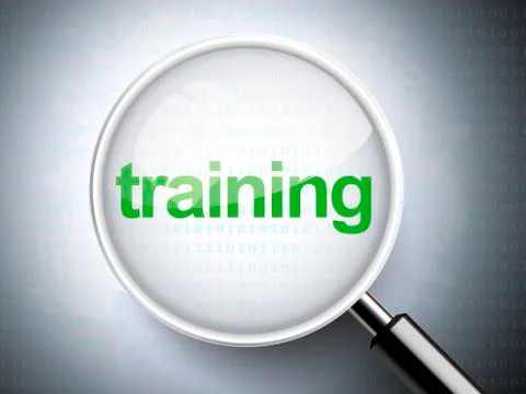 Magnifying glass with words training イラスト素材