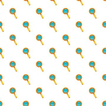 Magnifying glasses seamless pattern finding searching discovery Illustrazione stock