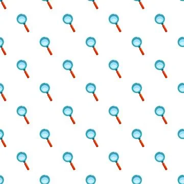 Magnifying glasses seamless pattern for search and investigation concepts Stock Illustration