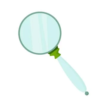 Magnifying magnifier blue Stock Illustration