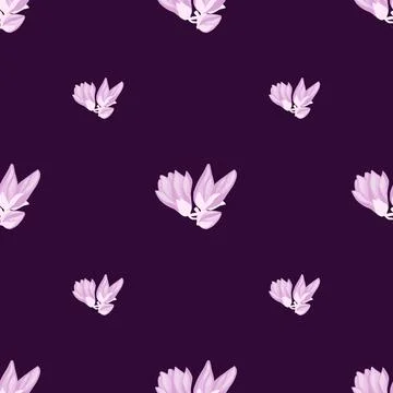 Magnolia seamless pattern. Romantic flower background. Stock Illustration